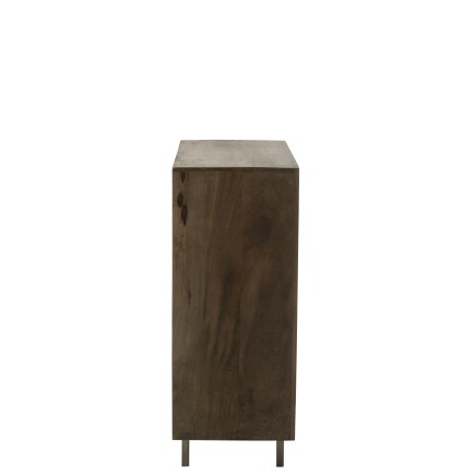 Armoire en bois de manguier marron foncé 89x49x104 cm