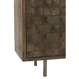 Armoire en bois de manguier marron foncé 89x49x104 cm