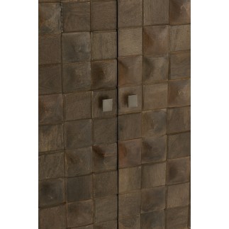 Armario de madera de mango marrón oscuro 89x49x104 cm