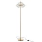 LAMPE PIED OR METAL/VER TRANSP