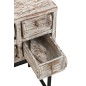 Console avec 8 tiroirs en bois blanc 75x34x76.5 cm