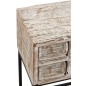 Console avec 8 tiroirs en bois blanc 75x34x76.5 cm