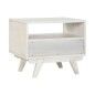 Table de Nuit Home ESPRIT Blanc Rotin Bois de manguier 55 x 35 x 45 cm