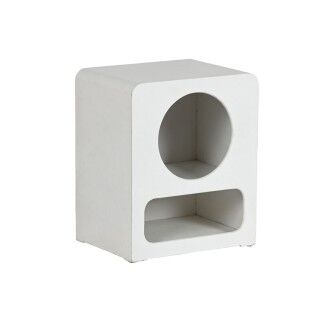 Mesita de Noche Home ESPRIT Blanco Madera MDF 40 x 30 x 48 cm