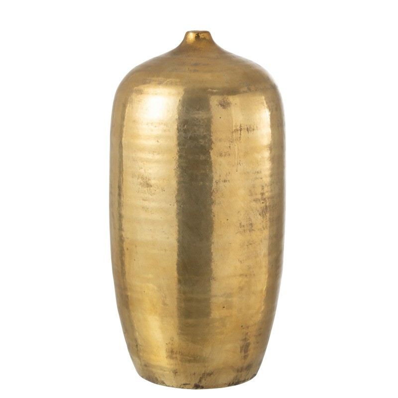 Vaso alto in metallo dorato 29x29x58 cm