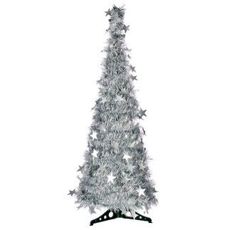 Sapin de Noël Argenté guirlande 37 x 37 x 105 cm (6 Unités)