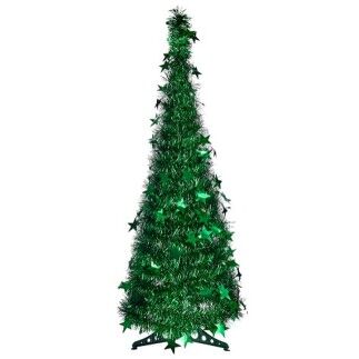 Árbol de Navidad Verde Espumillón 37 x 37 x 105 cm (6 Unidades)