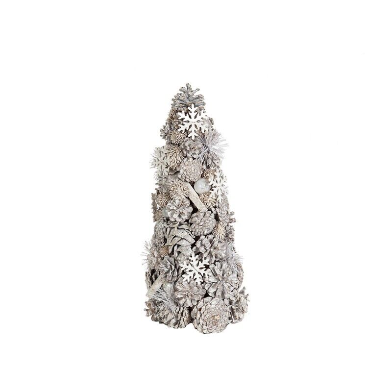 Árbol de Navidad Romimex Marrón Gris Polietileno Piña de pino Bolas de Navidad 19 x 42 x 19 cm