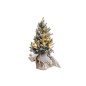 Árbol de navidad + led + maceta yute plástico nevado verde extra Alt. 29