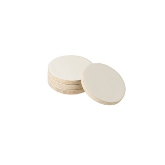 Lot de 4 sous-verres en bois de manguier blanc D10cm