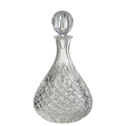 Carafe avec bouchon boule en verre transparent 15x15x28 cm