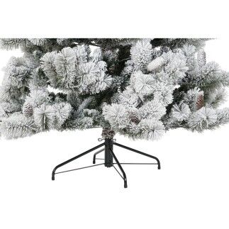 Sapin de Noël DKD Home Decor Blanc Vert Polyéthylène Enneigé 140 x 140 x 210 cm