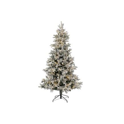 Árbol de Navidad DKD Home Decor Blanco Verde Polietileno Nevado 140 x 140 x 210 cm