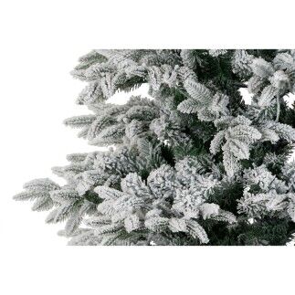 Árbol de Navidad DKD Home Decor Blanco Verde Polietileno Nevado 140 x 140 x 210 cm