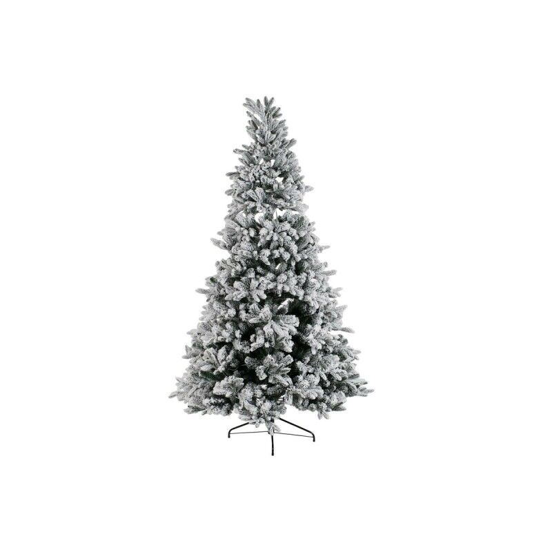 Sapin de Noël DKD Home Decor Blanc Vert Polyéthylène Enneigé 140 x 140 x 210 cm