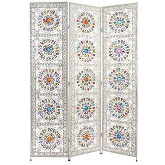 Biombo Alexandra House Living Blanco Metal 120 x 172 x 3 cm