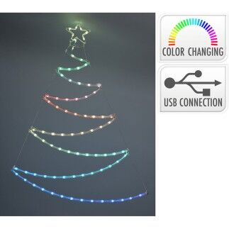 Decoración luminosa Lifetime Árbol de Navidad LED RGB 66 x 87 cm