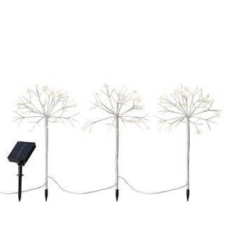 Set de Estacas LED de jardín Lumineo Blanco Navidad Mini (3 Piezas)