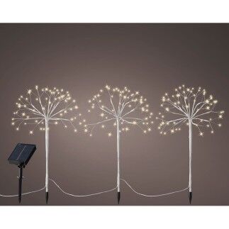 Set de Estacas LED de jardín Lumineo Blanco Navidad Mini (3 Piezas)