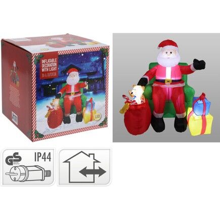 Papá Noel Lifetime 120 cm Hinchable Luz LED