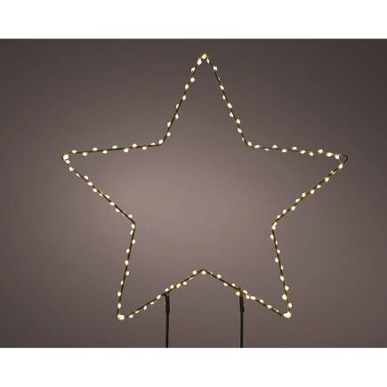 Decoración luminosa Lumineo PVC Estrella de Navidad 38 cm Estaca MicroLED