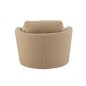 Fauteuil de salon pivotant en tissu beige 109x100x89 cm