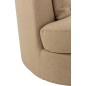 Fauteuil de salon pivotant en tissu beige 109x100x89 cm