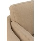 Fauteuil de salon pivotant en tissu beige 109x100x89 cm