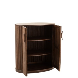 Armoire bar en bois de manguier 101x91x57 cm