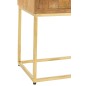 Commode suspendue à porte en bois de manguier beige 76x40x122 cm