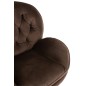 Chaise relax avec repose pied en métal marron 83x88x84 cm