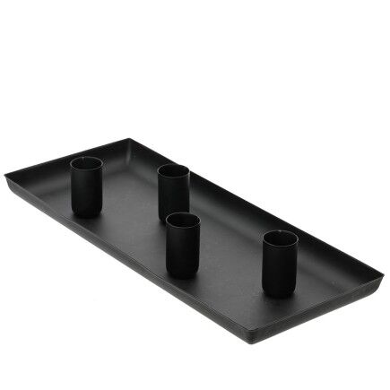 Bandeja Portavelas Lifetime Negro 29 x 12 x 2 cm