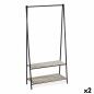 Perchero de Pie Confortime Negro Madera Metal 80 x 40 x 160 cm