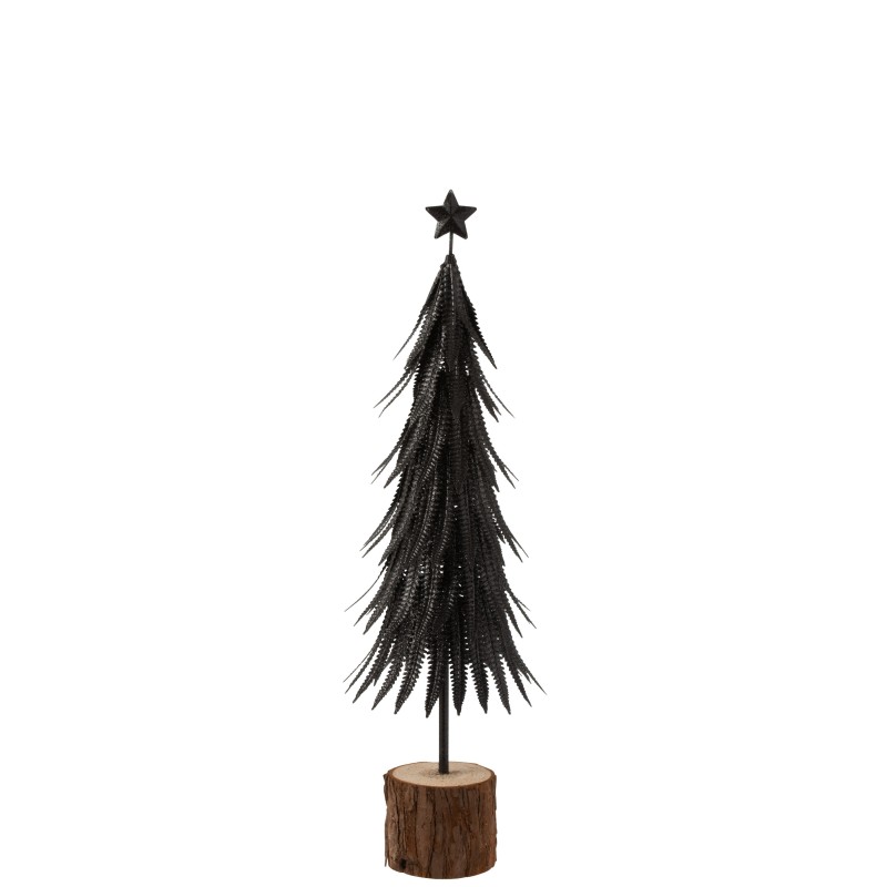 Sapin de Noël décoratif en métal noir 15x15x56.5 cm