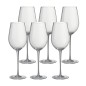 6 verres à vin blanc transparent H26cm