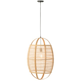 Lámpara colgante de madera beige 43x43x66 cm