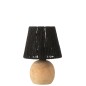 Lampe led en bois noir 16.5x16.5x23 cm