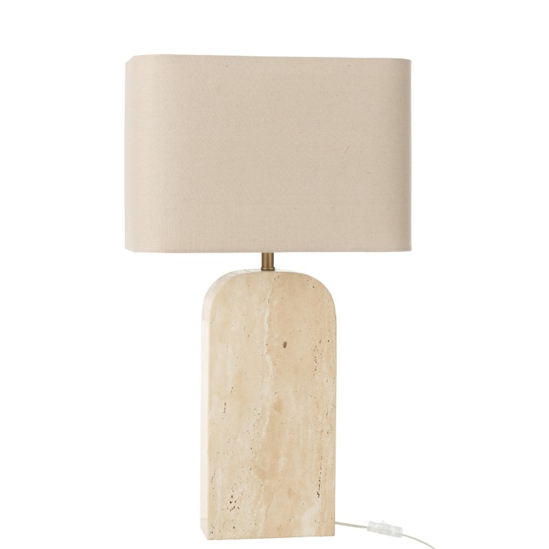 Lampe à poser en pierre beige 40x20x71 cm