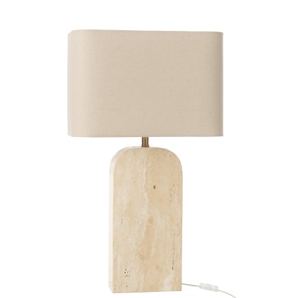 Lampe à poser en pierre beige 40x20x71 cm