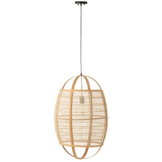 Lampada a sospensione in legno beige 43x43x66 cm