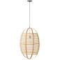 Lampada a sospensione in legno beige 43x43x66 cm