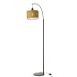 Lampe lanterne en métal et fibre verte 56x27x168 cm