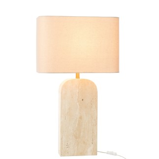 Lampe à poser en pierre beige 40x20x71 cm