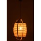 Lampe suspendue en bois beige 43x43x66 cm