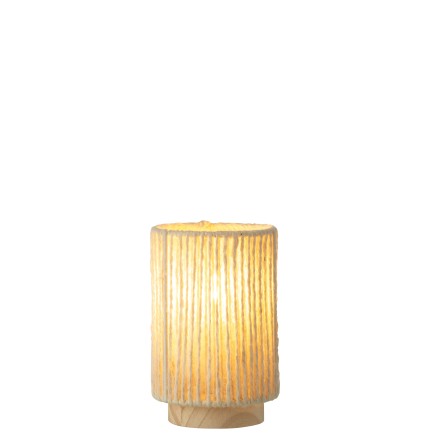 Lampe led en métal beige 10.5x10.5x16 cm