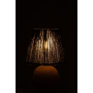 Lampe led en bois noir 16.5x16.5x23 cm