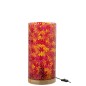 Lampe de table mosaïque fleurs en verre multicouleur 21x21x45.5 cm