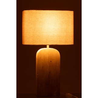 Lampe à poser en pierre beige 40x20x71 cm