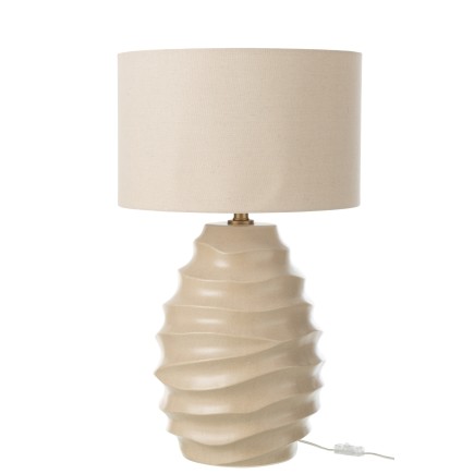 Lampada da tavolo in ceramica beige 40x40x68 cm