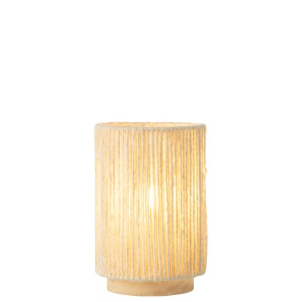 Lampe led en métal beige 13.5x13.5x20 cm